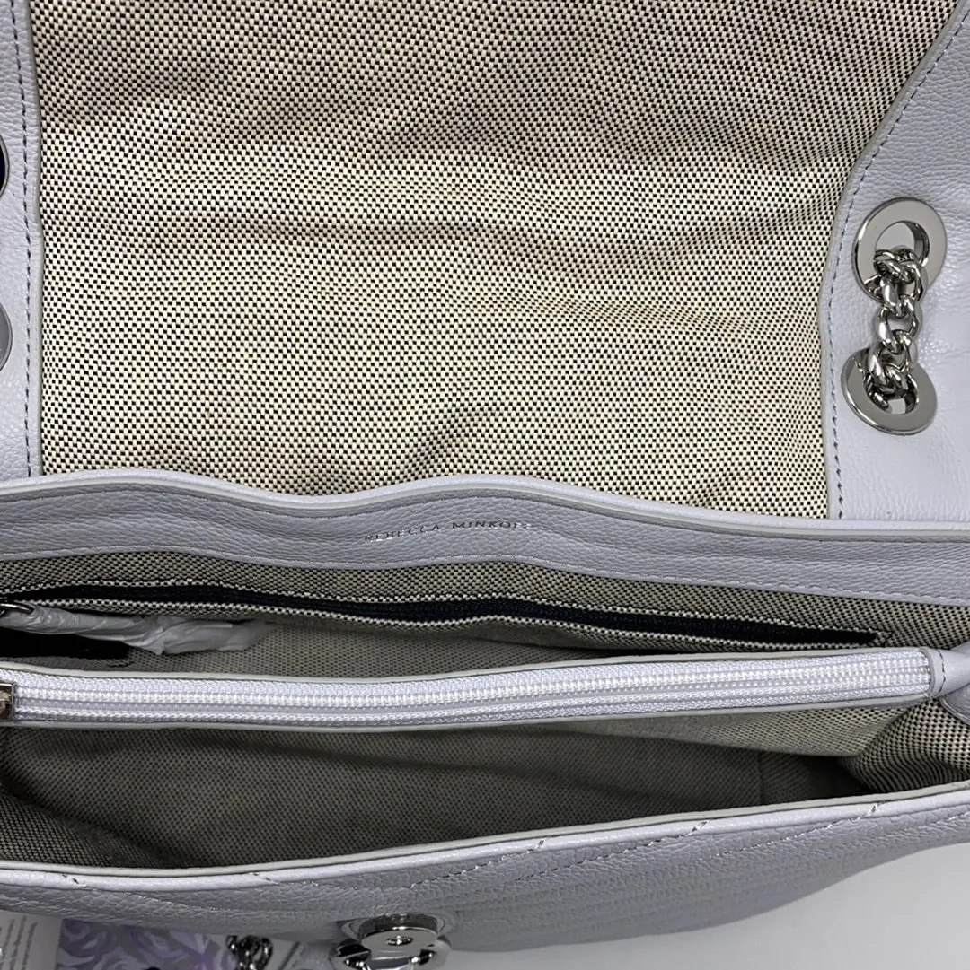 Rebecca Minkoff Edie Flap Shoulder Flap in Ice Grey