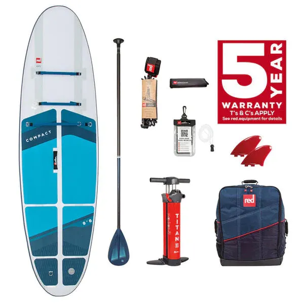Red 9'6" Compact Package Paddle board