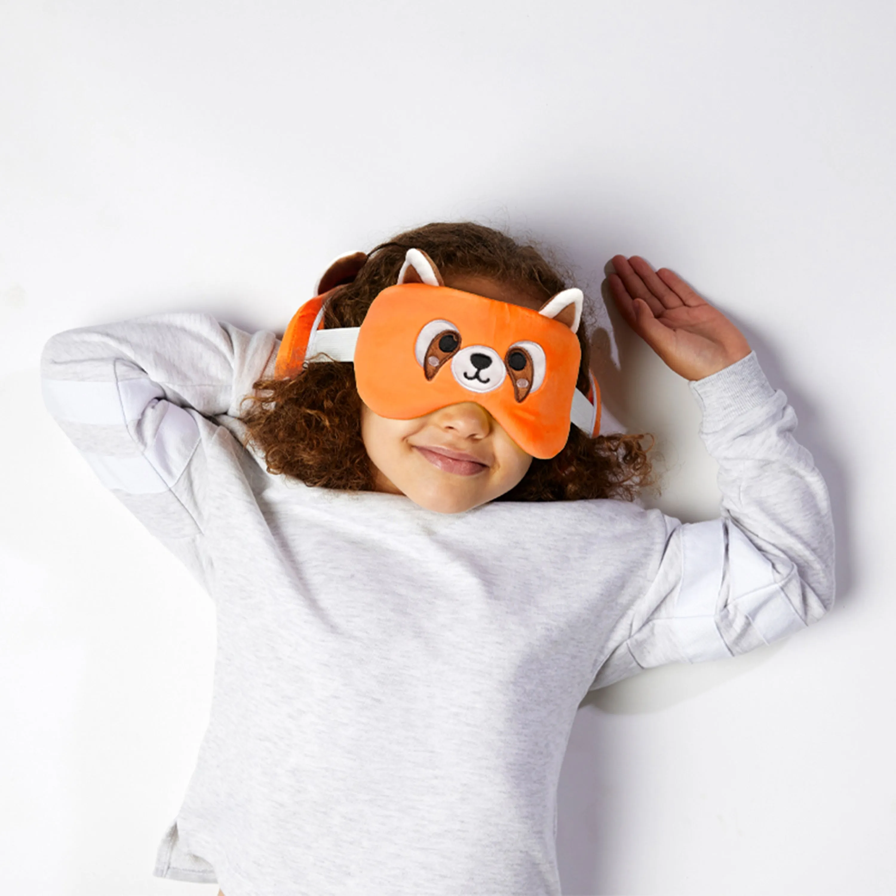 Red Panda Relaxeazzz Plush Round Travel Pillow & Eye Mask Set