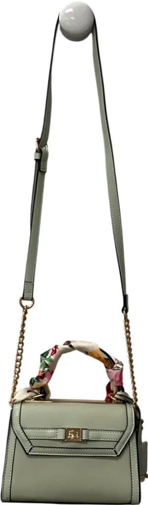 River Island Green Scarf Mini Tote Cross Body Bag