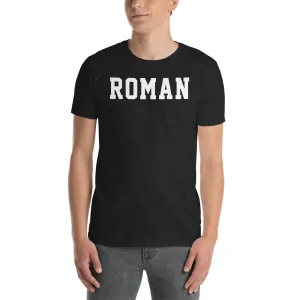 Roman T Shirt Custom Made Personalized Roman Name Print T Shirt Black Cotton Tee Shirt