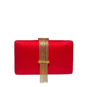 Ruby Fringe Clutch