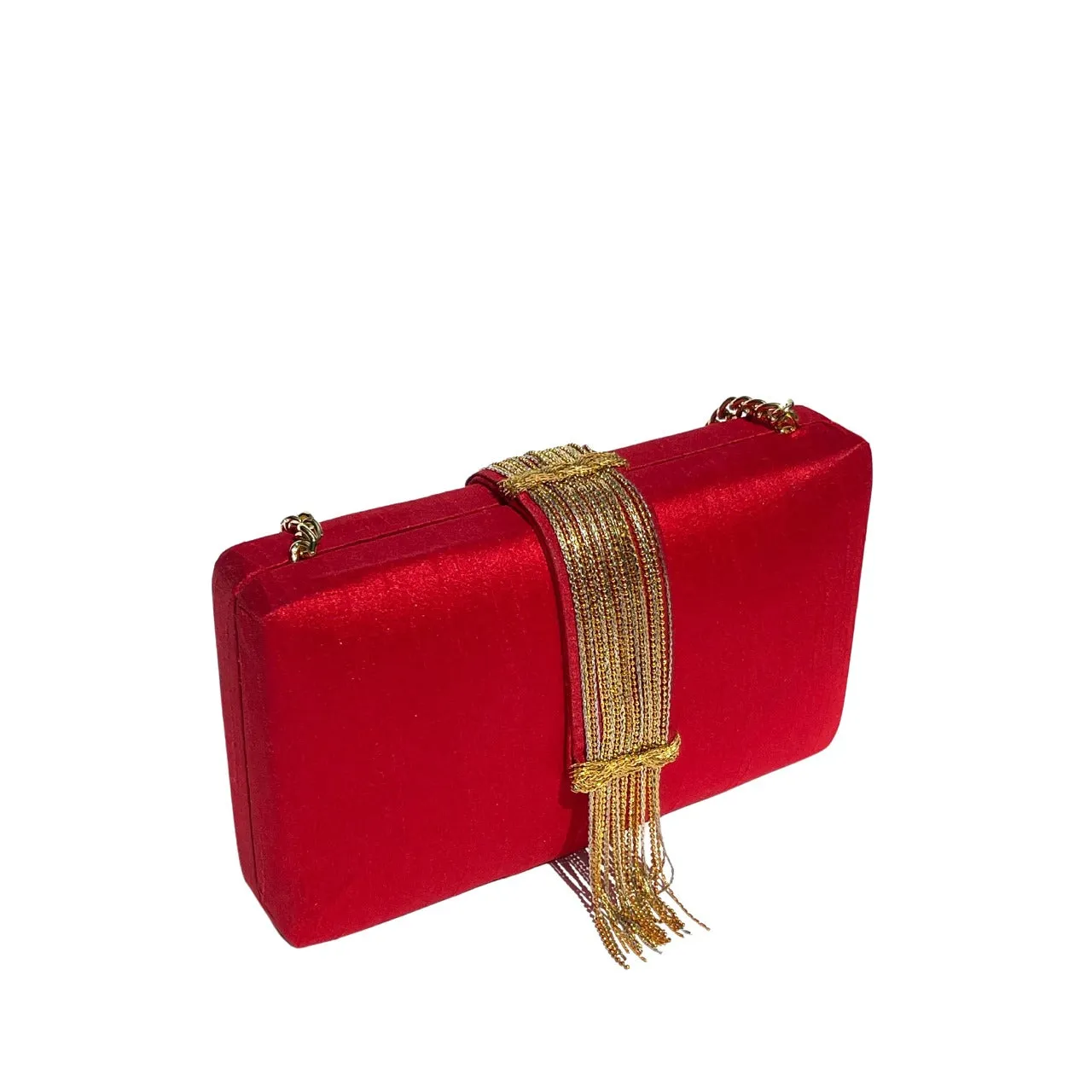 Ruby Fringe Clutch