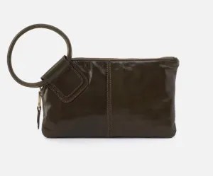 Sable Hobo Wristlet in Deep Moss