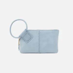 Sable Wristlet In Buffed Leather - Sky