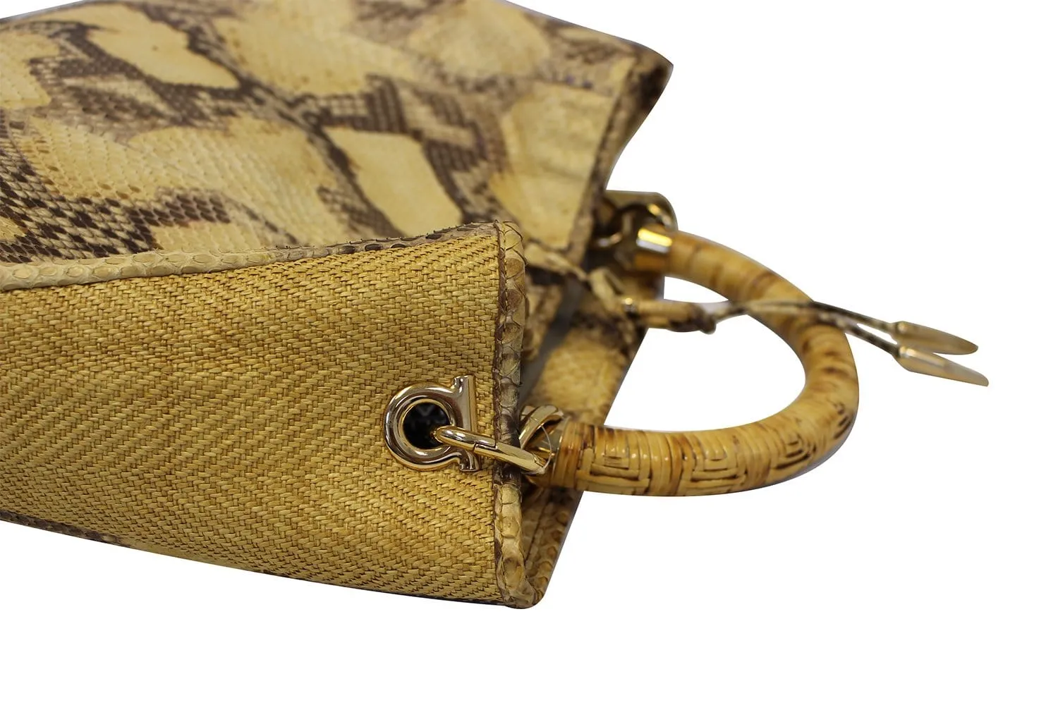Salvatore Ferragamo kitty Python Leather Hobo Bag - Final Call