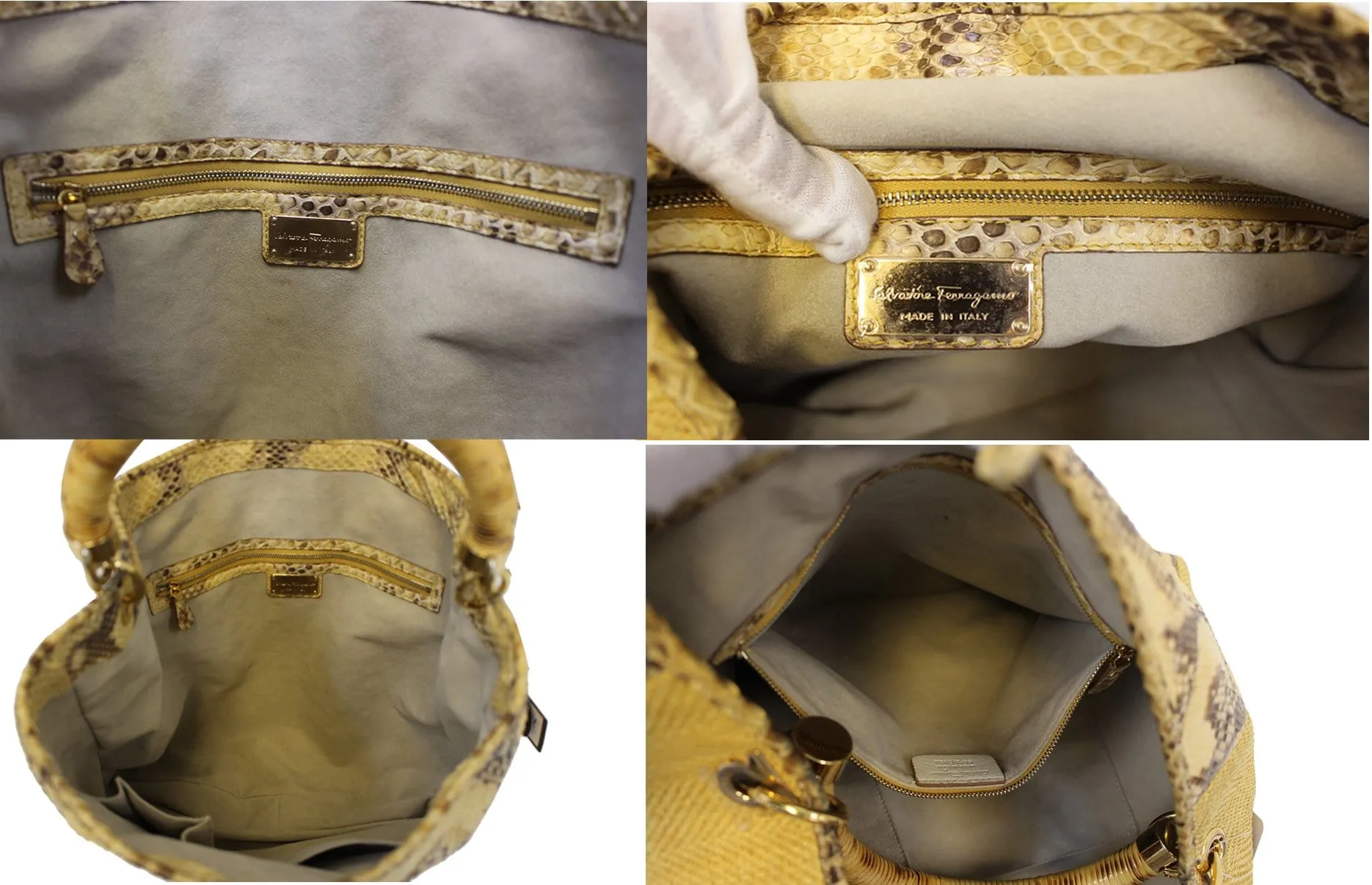 Salvatore Ferragamo kitty Python Leather Hobo Bag - Final Call