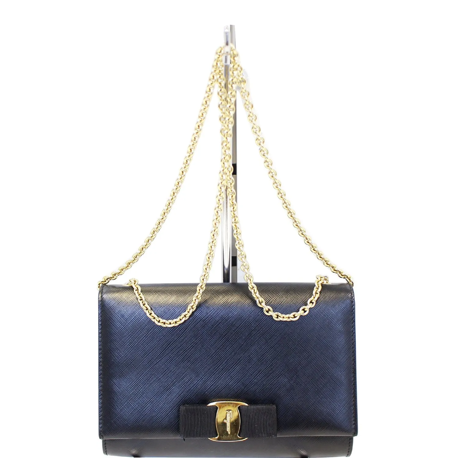 SALVATORE FERRAGAMO Miss Vara Bow Leather Crossbody Bag