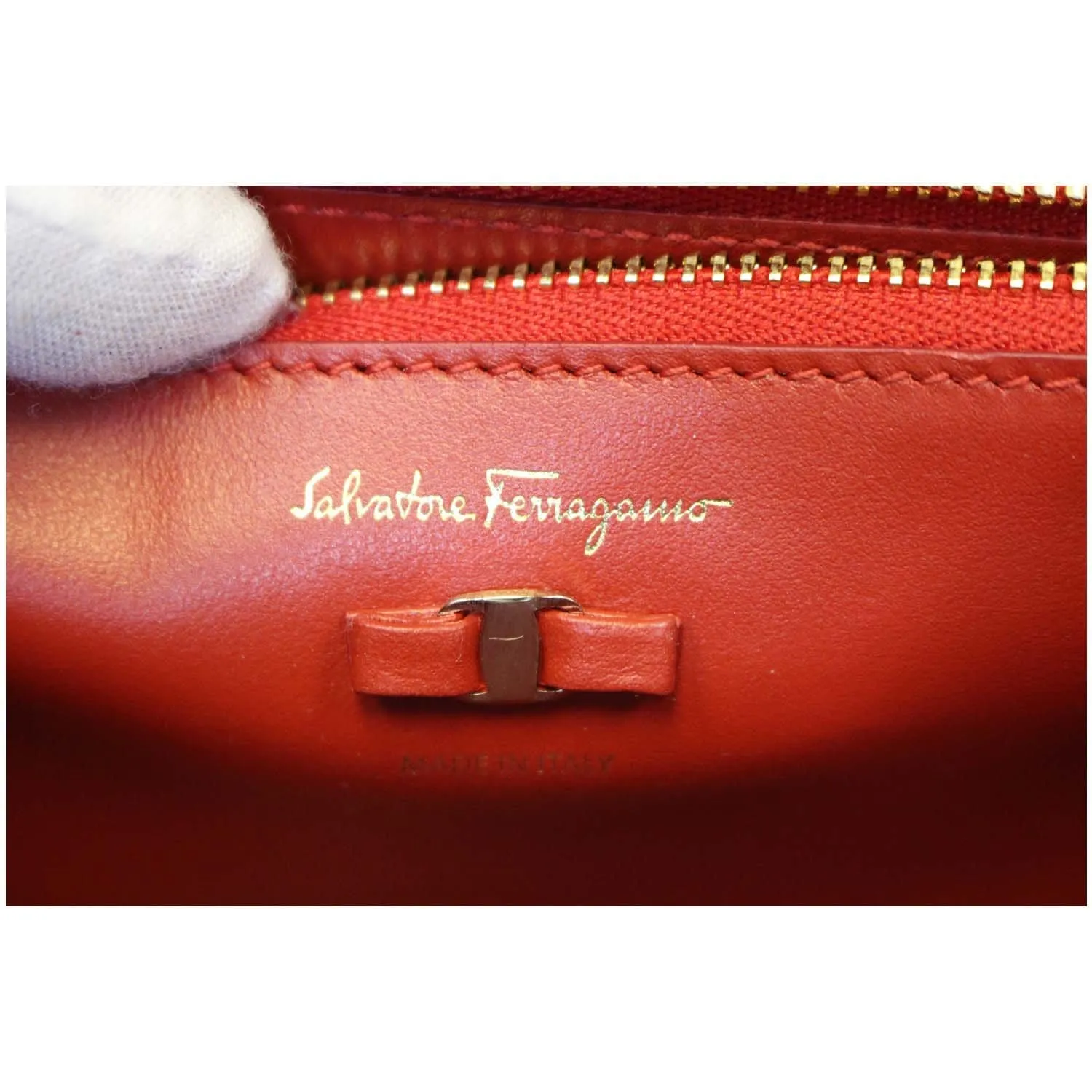 SALVATORE FERRAGAMO Vara Rainbow Leather Crossbody Bag