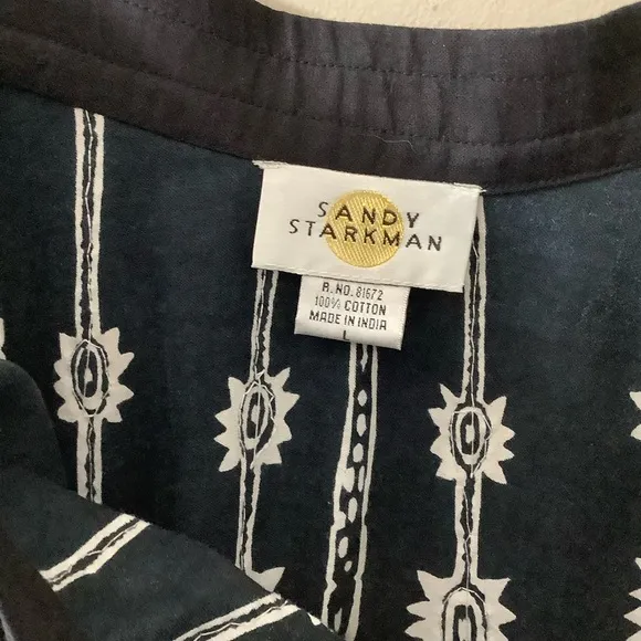 Sandy Starkman Hobo Elegant Black and White Sequinned Skirt