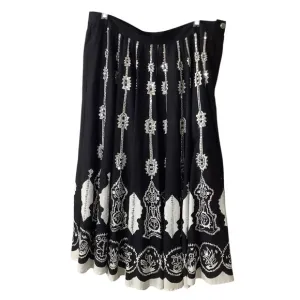 Sandy Starkman Hobo Elegant Black and White Sequinned Skirt