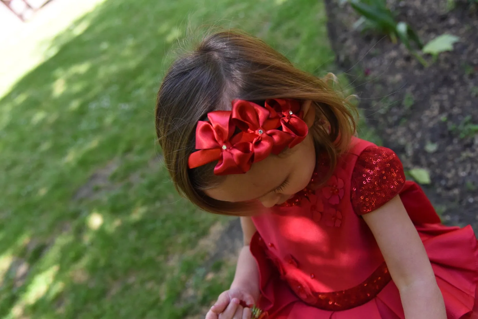Satin Three Bows Headband Swarovski Diamanté