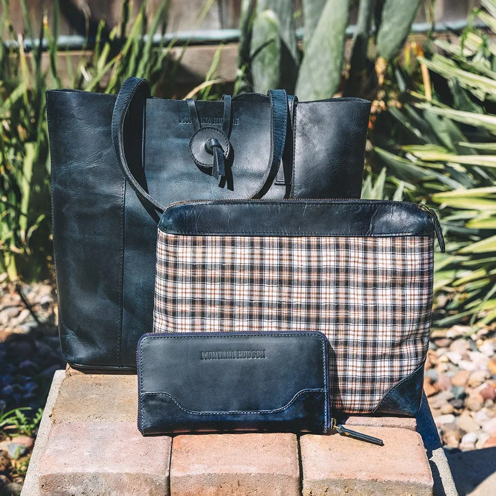 Savannah Leather Tote   FREE Matching Wallet & Vanity Bag