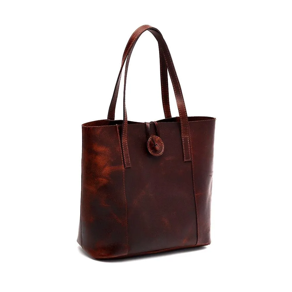 Savannah Leather Tote   FREE Matching Wallet & Vanity Bag