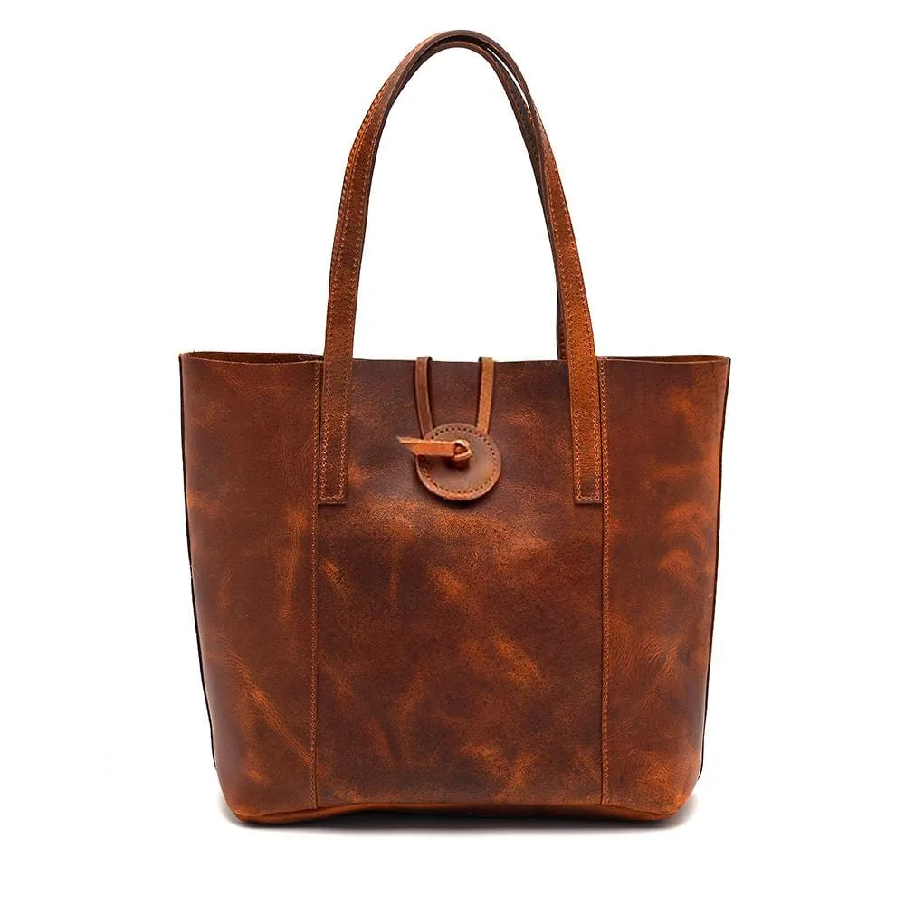 Savannah Leather Tote   FREE Matching Wallet & Vanity Bag