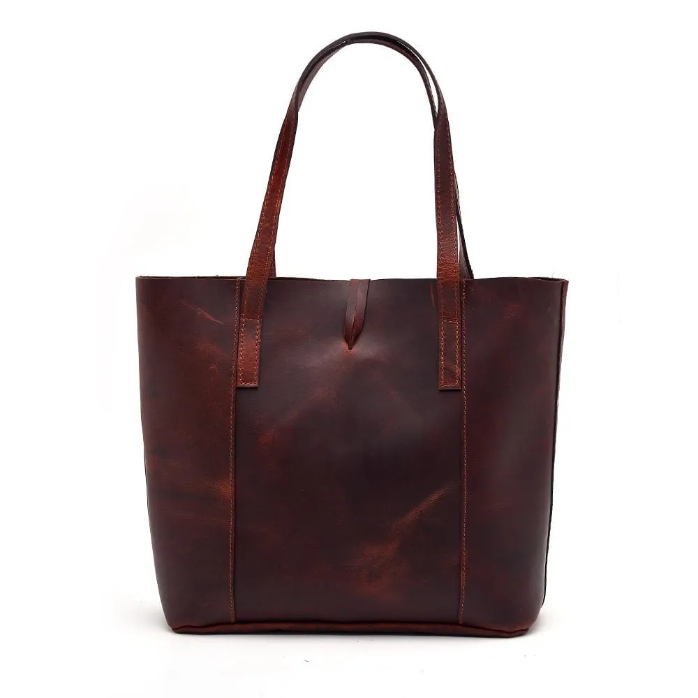 Savannah Leather Tote   FREE Matching Wallet & Vanity Bag