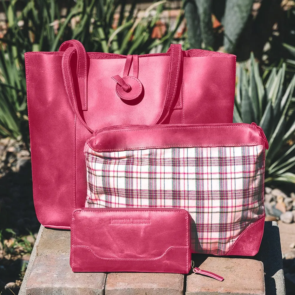 Savannah Leather Tote   FREE Matching Wallet & Vanity Bag