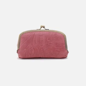 Save Face Frame Pouch In Tooled Embossed Leather - Mauve Tooled Emboss