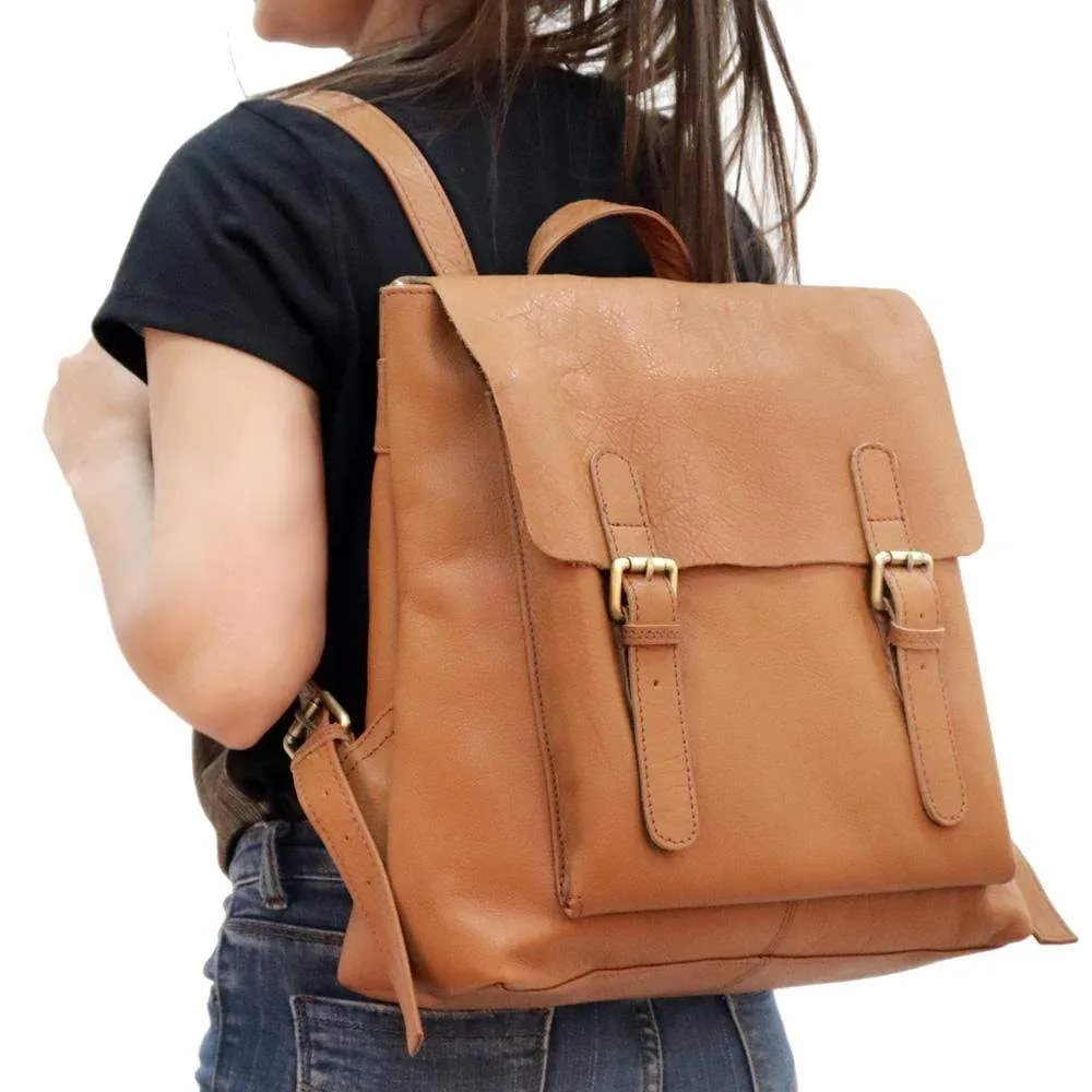 Scarlet Leather Backpack