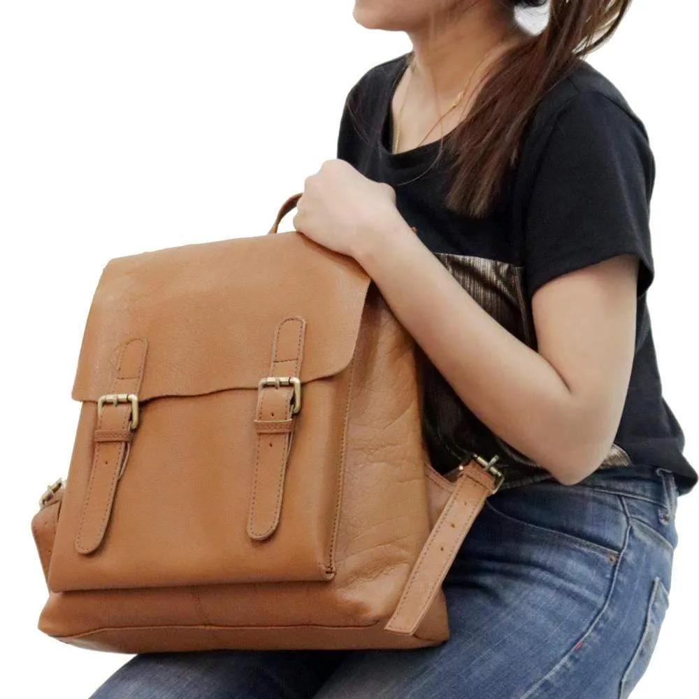 Scarlet Leather Backpack
