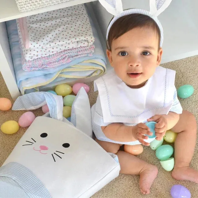 Seersucker Easter Bunny Bucket