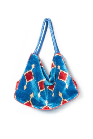 Silk Ikat Velvet Hobo Bag
