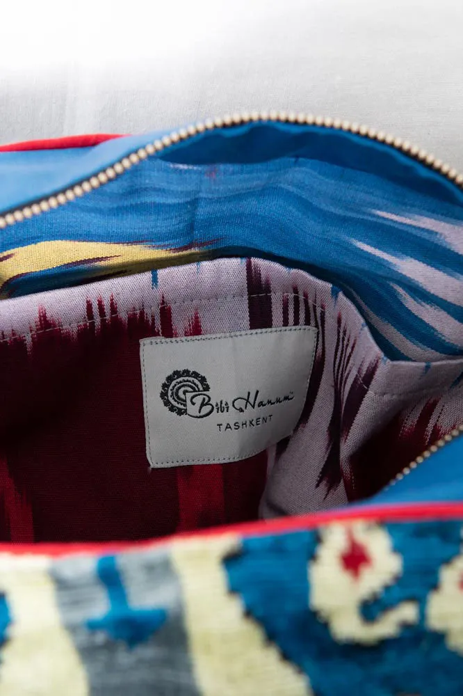 Silk Ikat Velvet Hobo Bag