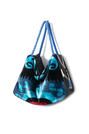 Silk Ikat Velvet Hobo Bag
