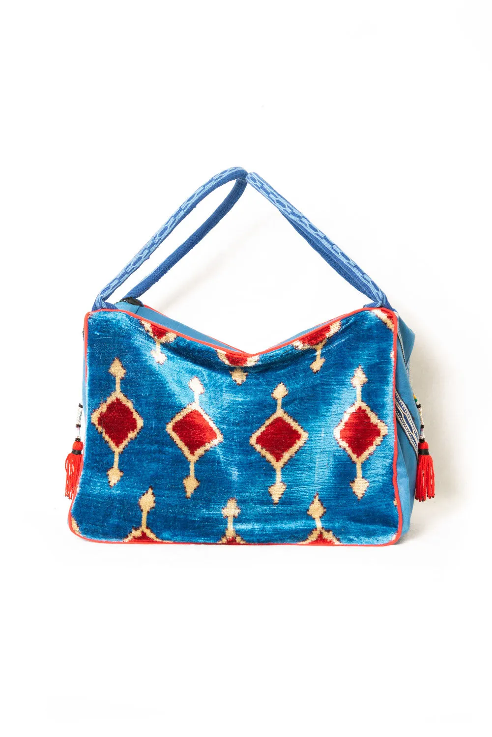Silk Ikat Velvet Hobo Bag