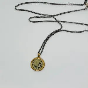 Skull Buffalo Head Nickel Necklace