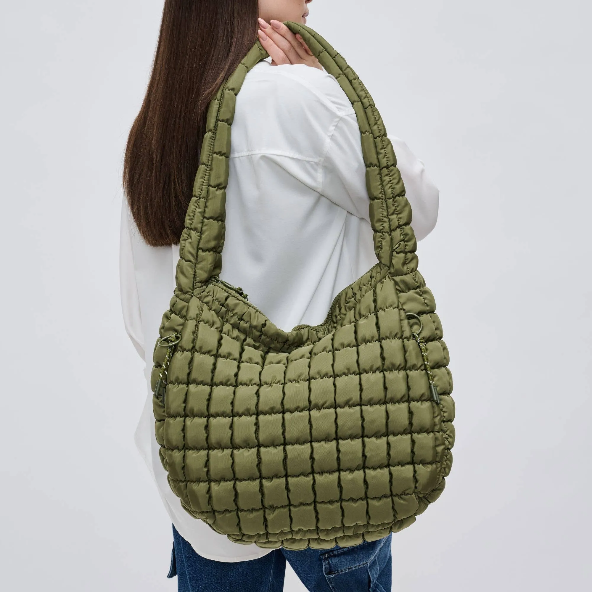 Sol and Selene Revive Quilted Puffer Nylon Hobo Handbag (2 Colors!)