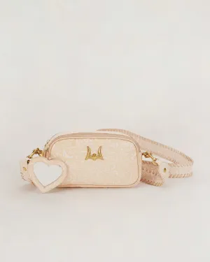 Sophia Shoulder Bag - Beige Floral Leather