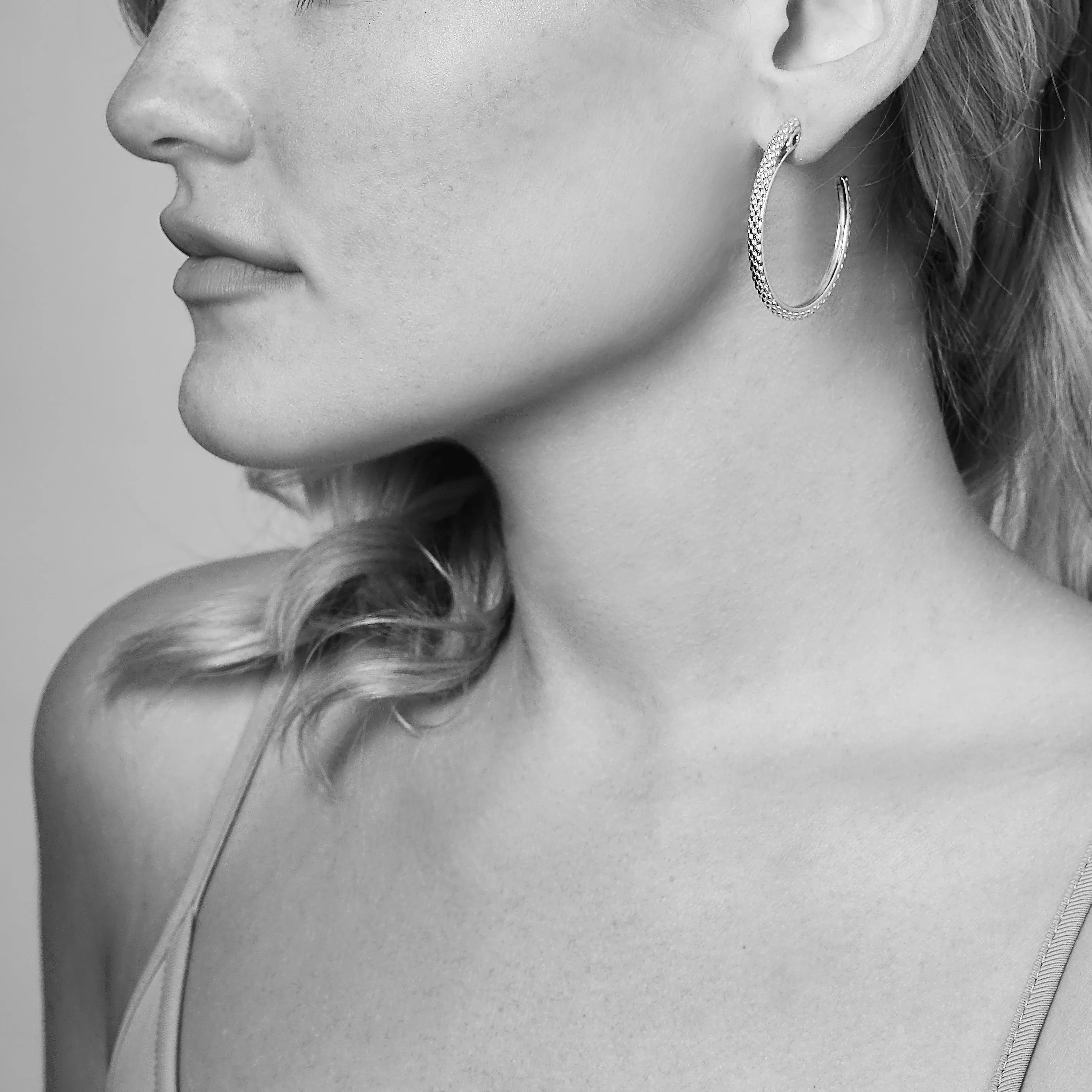 Spirit Python Hoop Earring 41mm - 18K Gold Vermeil