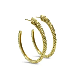 Spirit Python Hoop Earring 41mm - 18K Gold Vermeil