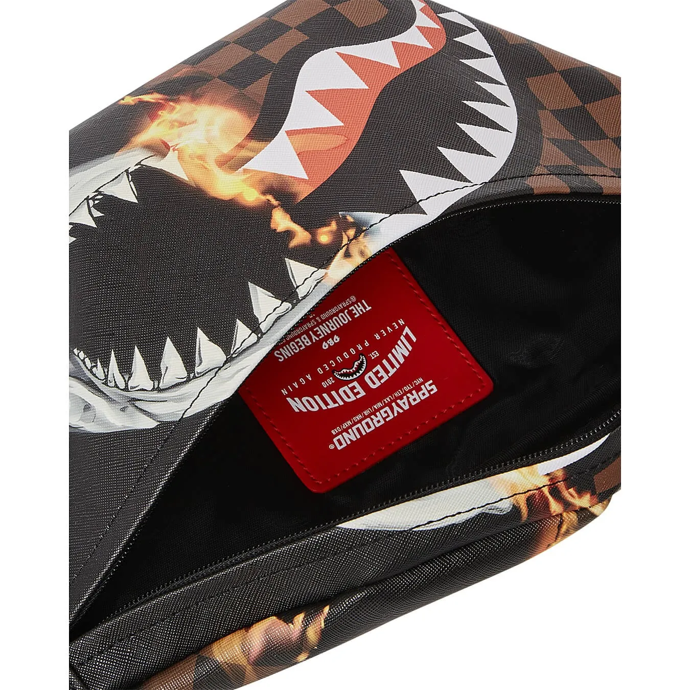 Sprayground Burnt Sharks In Paris Savvy Crossbody Brown/Black