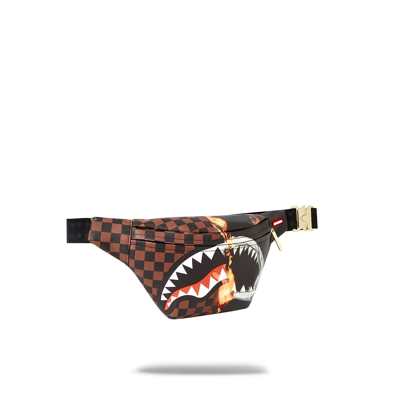 Sprayground Burnt Sharks In Paris Savvy Crossbody Brown/Black