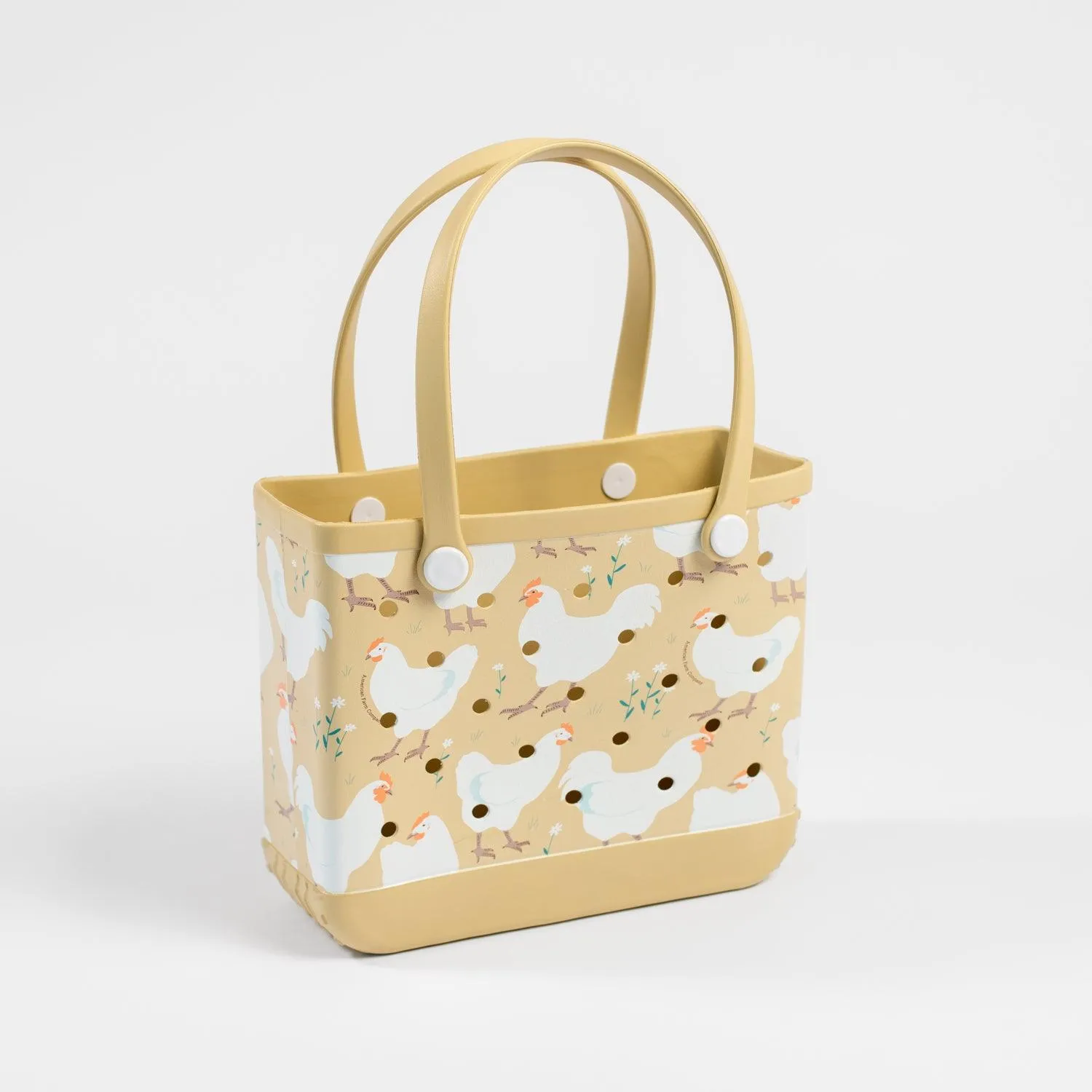 Spring Chicken Mini Beach Rubber Tote Bag