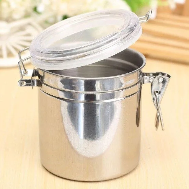 Stainless Steel Airtight Sealed Canister Coffee Bean Flour Tea Container Jar Box S-XL size