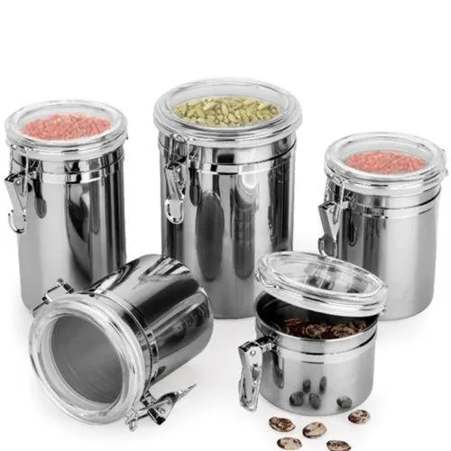 Stainless Steel Airtight Sealed Canister Coffee Bean Flour Tea Container Jar Box S-XL size