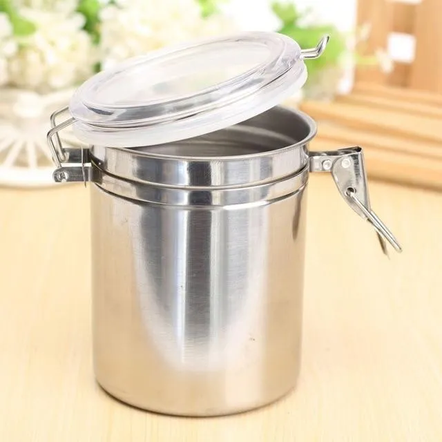 Stainless Steel Airtight Sealed Canister Coffee Bean Flour Tea Container Jar Box S-XL size