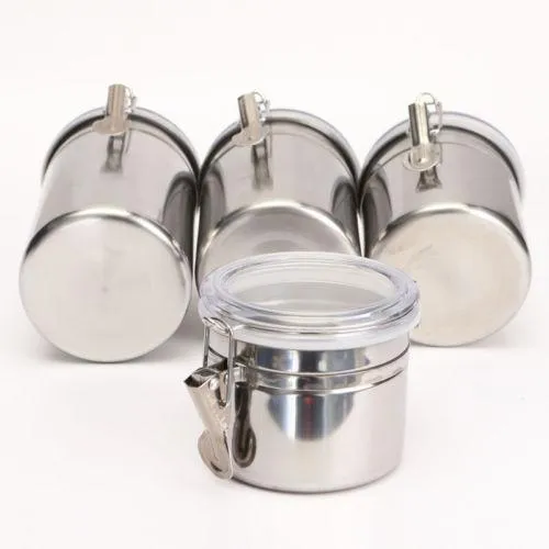 Stainless Steel Airtight Sealed Canister Coffee Bean Flour Tea Container Jar Box S-XL size