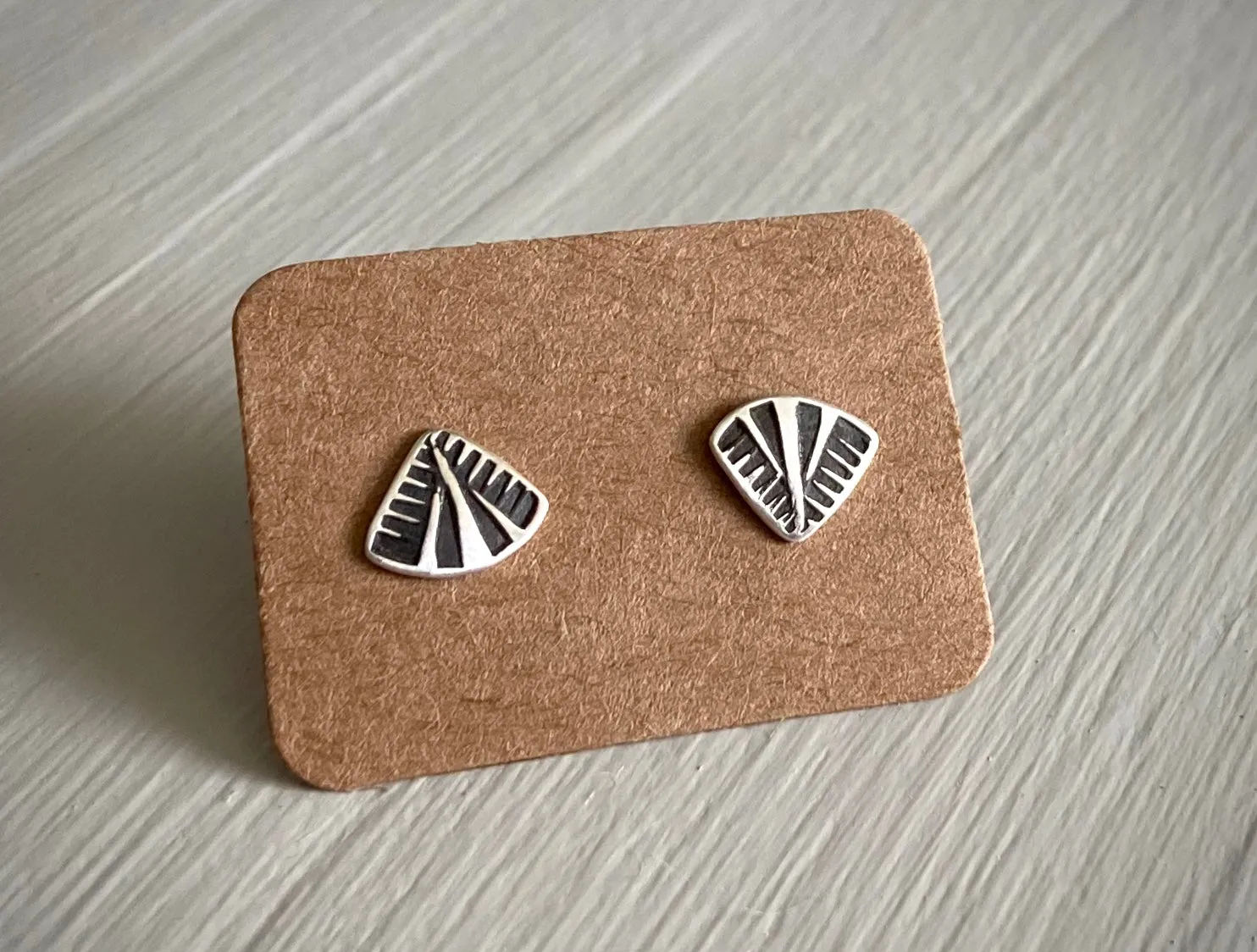 Stamped Stud Earrings