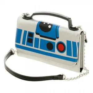 Star Wars R2D2 Artoo Detoo Women's Inside Out Crossbody Handbag Wallet Clutch Purse