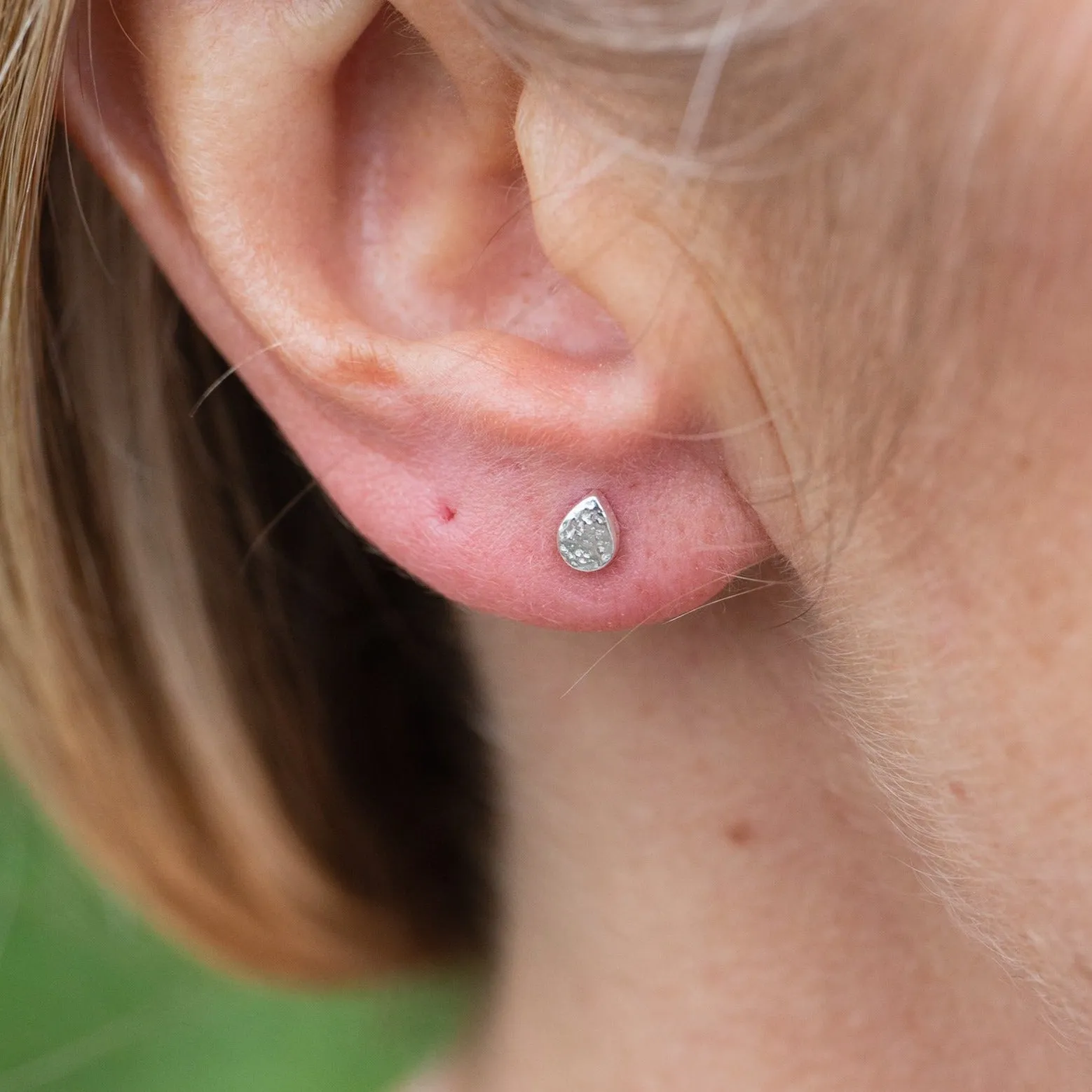 Sterling Silver Mini Studs Teardrop