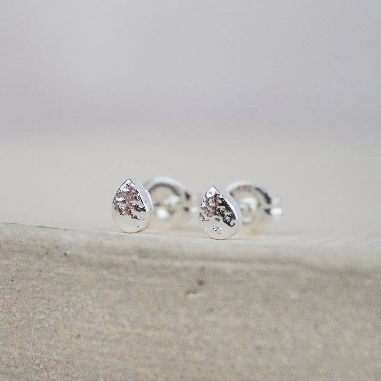 Sterling Silver Mini Studs Teardrop
