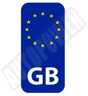 Sticker GB Driving Car Travel Europe Use Easy On Off Non Adhesive For EU Use