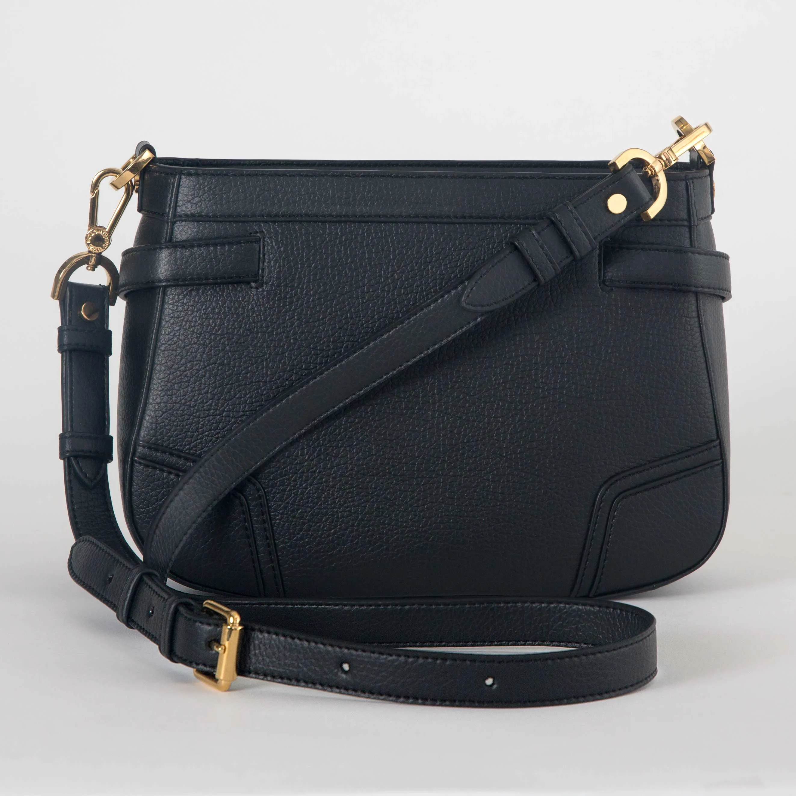 Stockholm Vegan Leather Crossbody Bag | Black