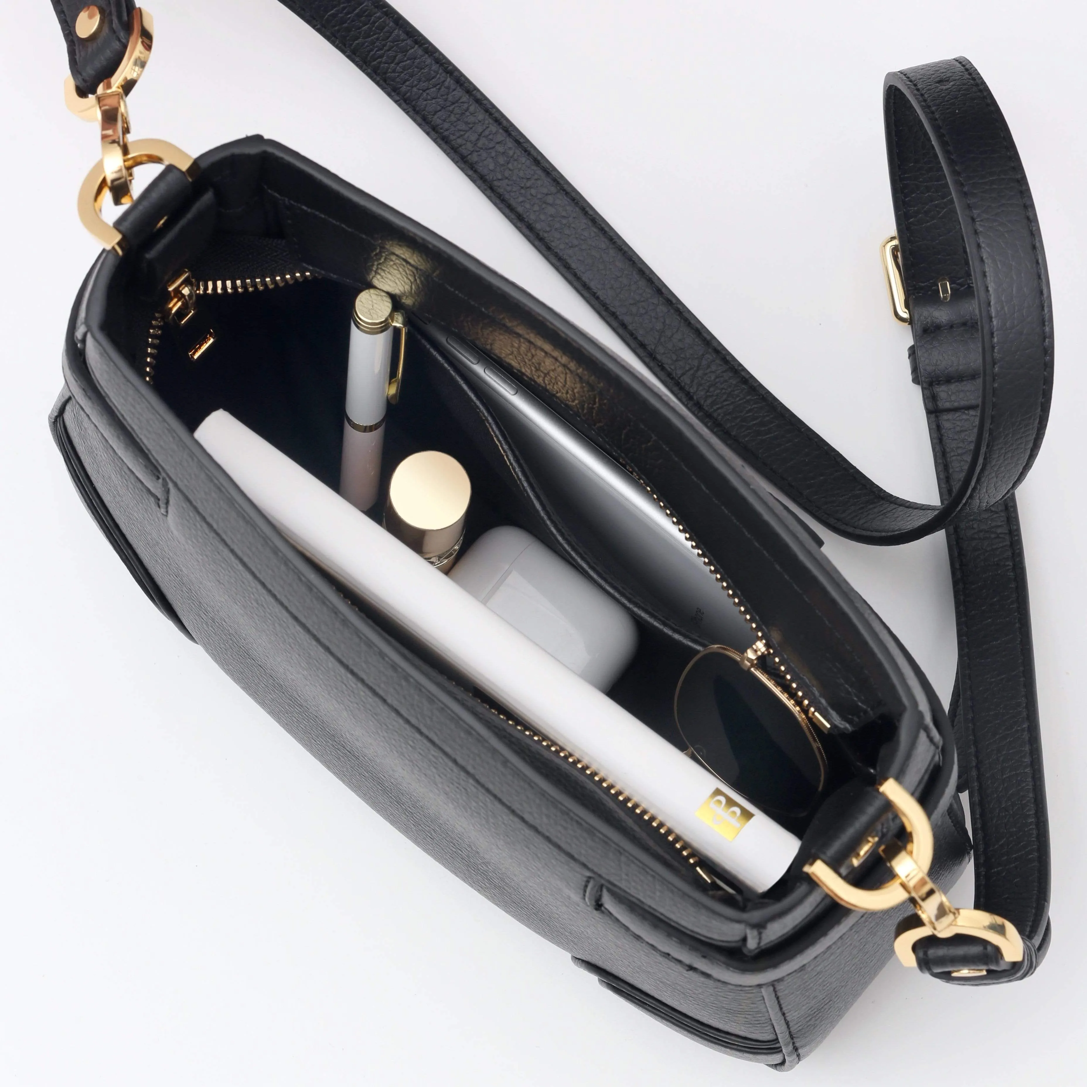Stockholm Vegan Leather Crossbody Bag | Black