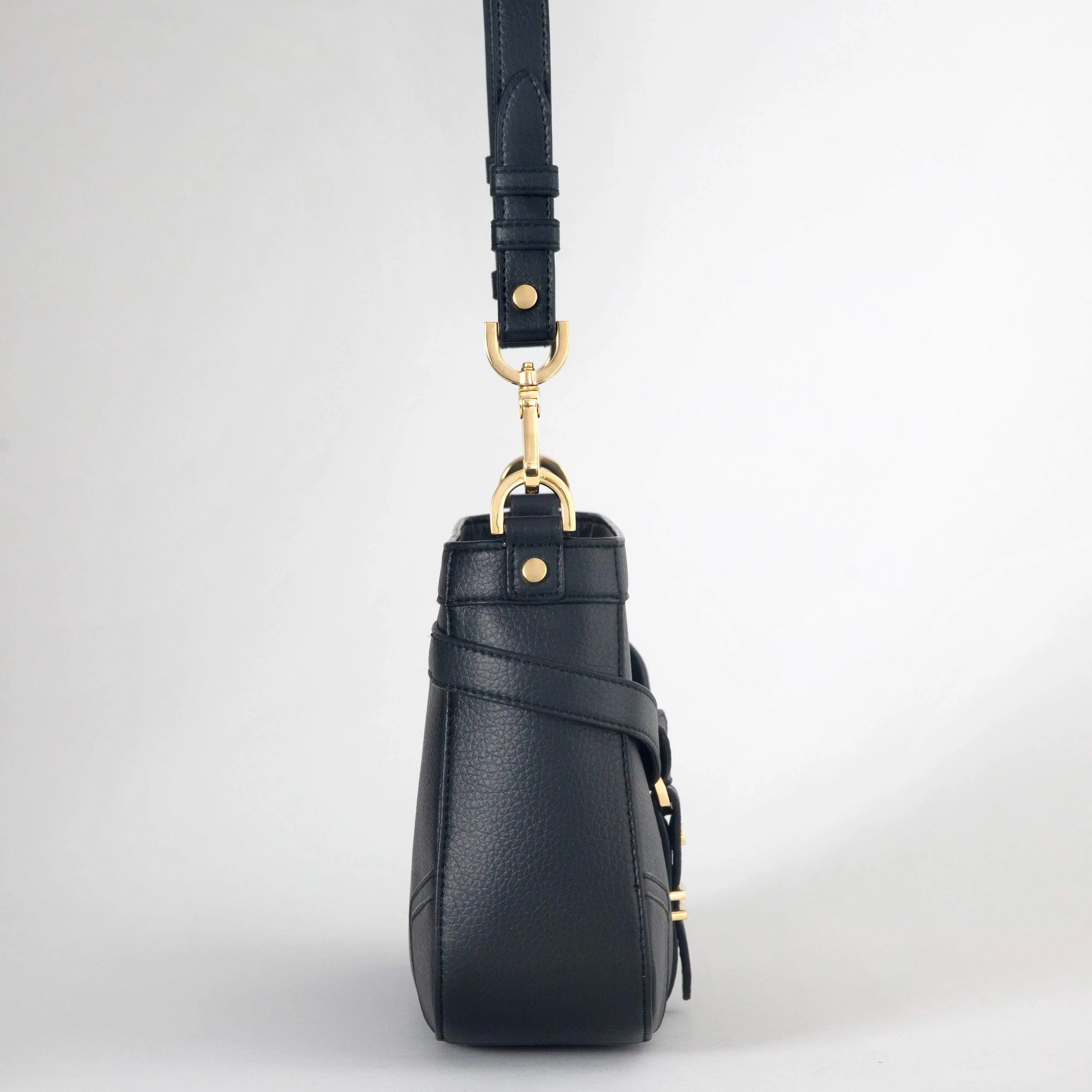 Stockholm Vegan Leather Crossbody Bag | Black