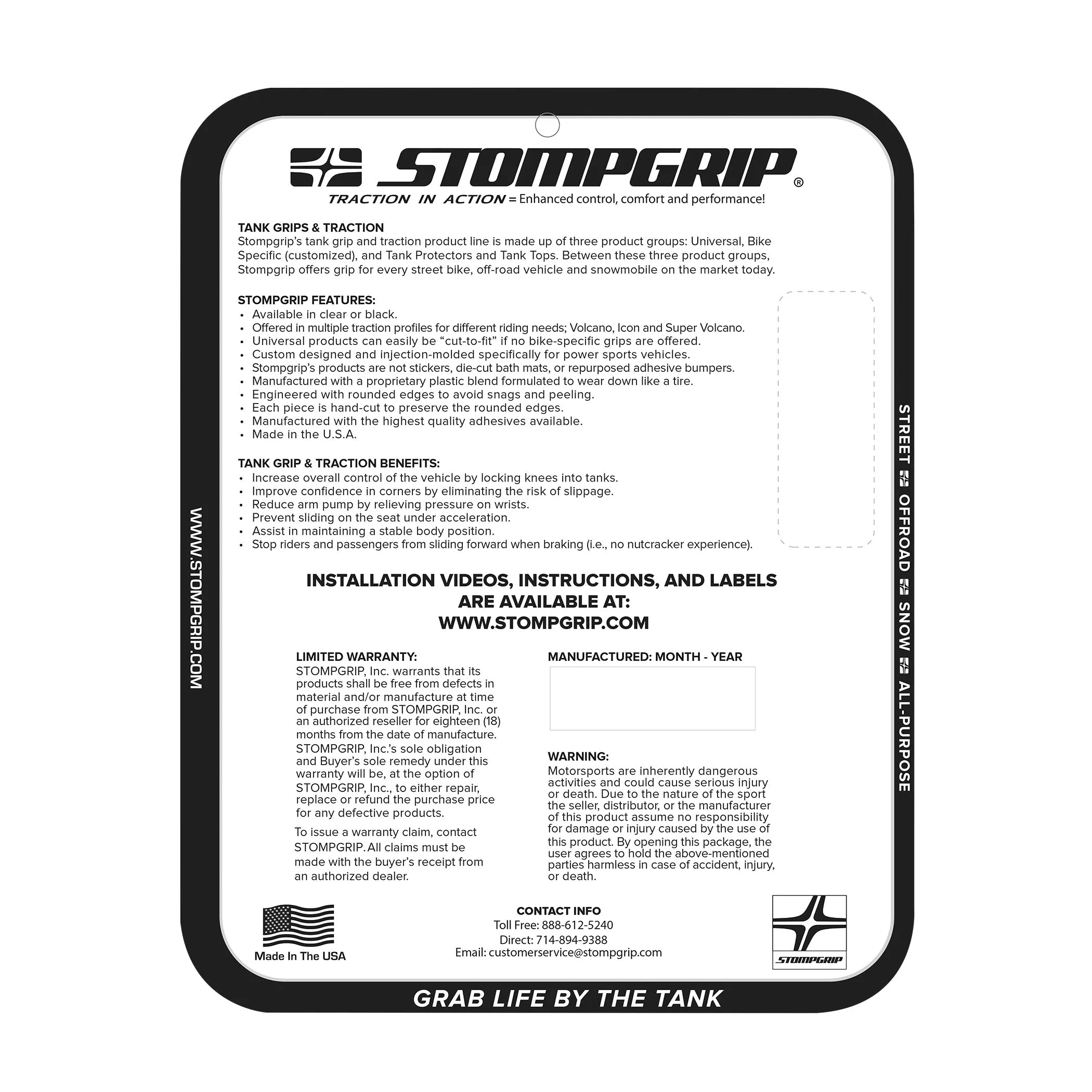 Stompgrip - KTM 890 Adventure/R 2023-24 Tank Grips (0206)